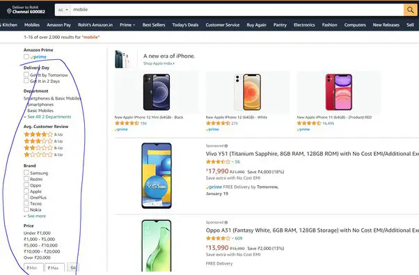Utilizing Amazon’s Search Filters